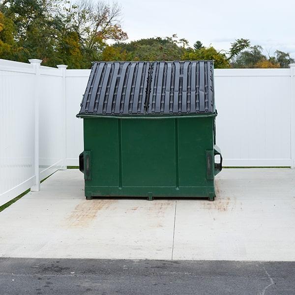 commercial dumpsters offer a variety of size options for their services